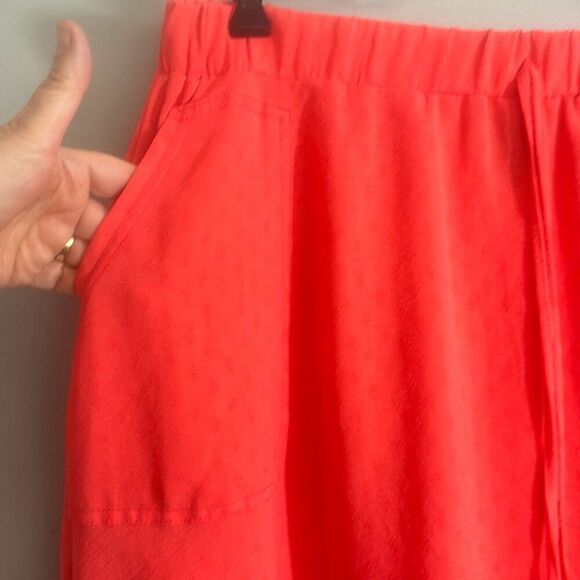 Soho rich coral orange swing skirt with pockets and stretch waist XL - Picture 4 of 8